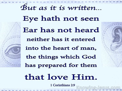 1 Corinthians 2:9 Eye Has Not Seen, Ear Has Not Heard (blue)